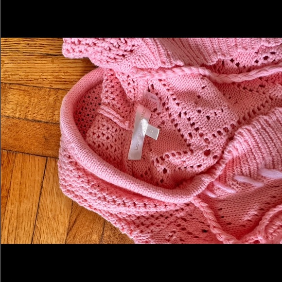 Loveshackfancy Tomaso Hoodie Nyla Jogger Set Peach Melba Knit Sweater  $495 - Picture 7 of 8